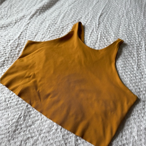 Nike Yoga Dri-Fit Mustard Yellow Sports Bra - Picture 8 of 8